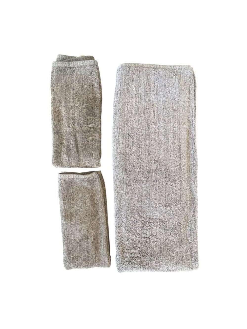 Common Thread Bamboo Eco Melange Towel Set 1 Bath Two Hand Gray